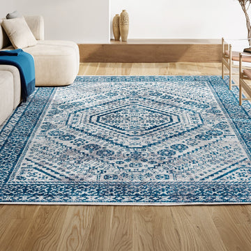 Boho Cottage Medallion Area Rug